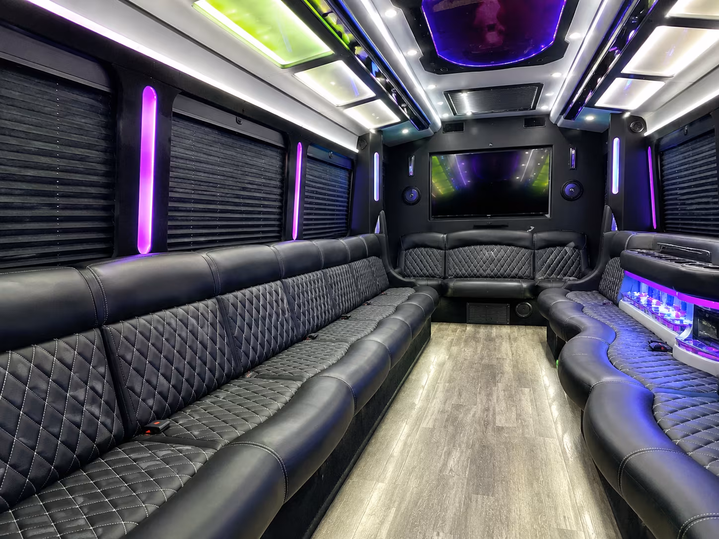 Passenger watching the Beaumont scenery during a regional party bus road trip