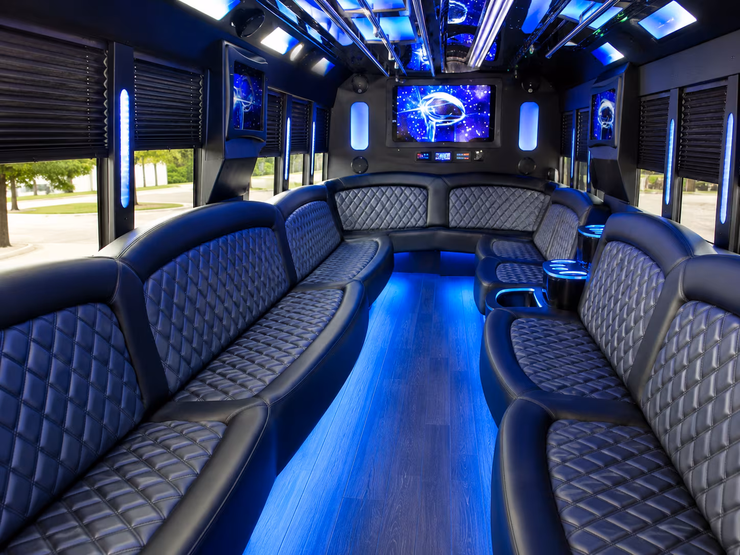 Beaumont Bachelor & Bachelorette Transportation party bus exterior