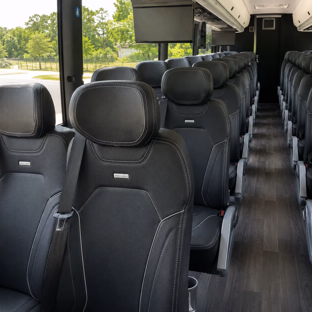 Beaumont School Event Transportation party bus interior