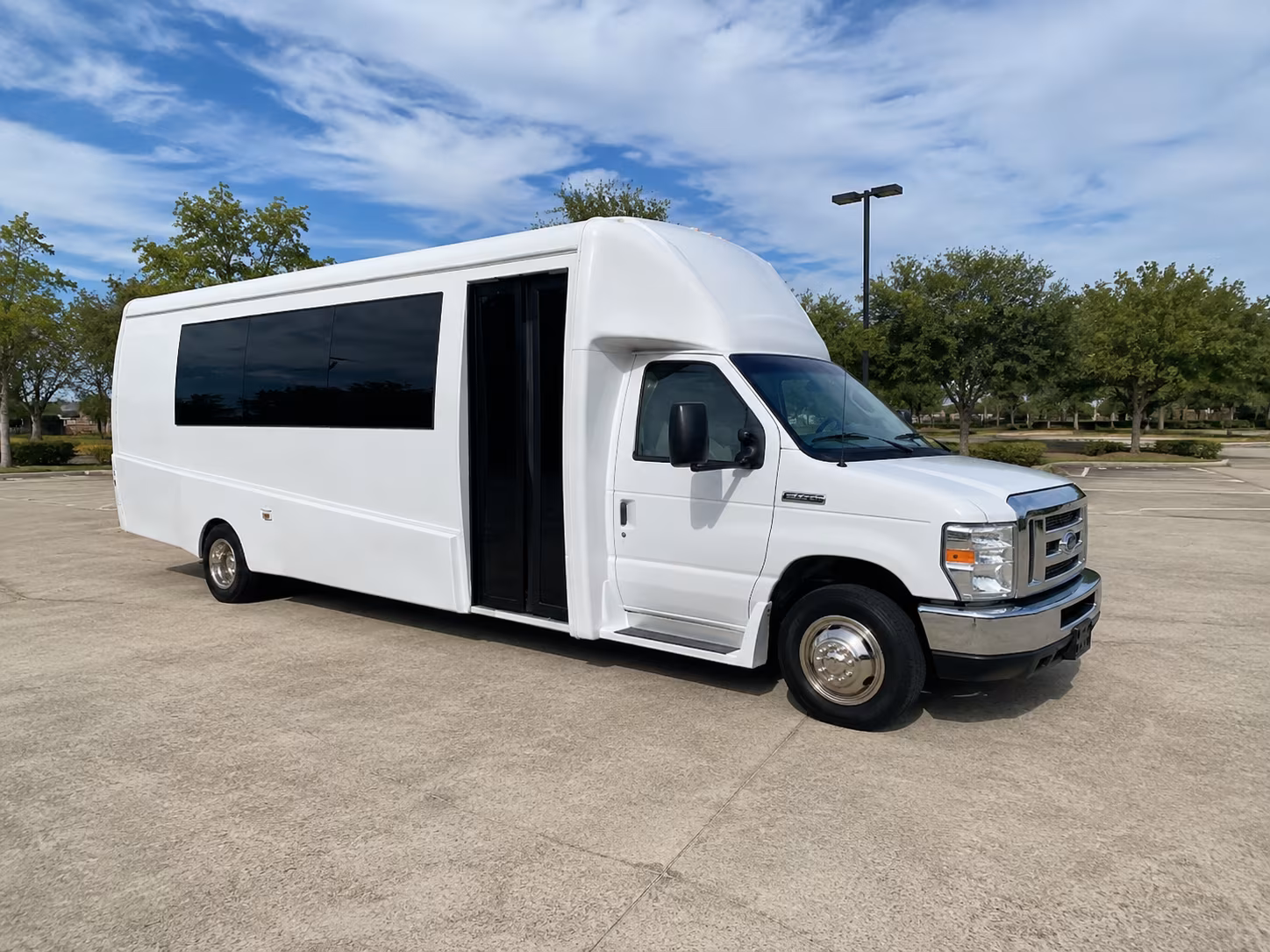 Passenger seating aboard a party bus rental serving Beaumont