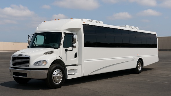 Exterior of Charter Bus Company League City's 30 Passenger Party Bus in League City