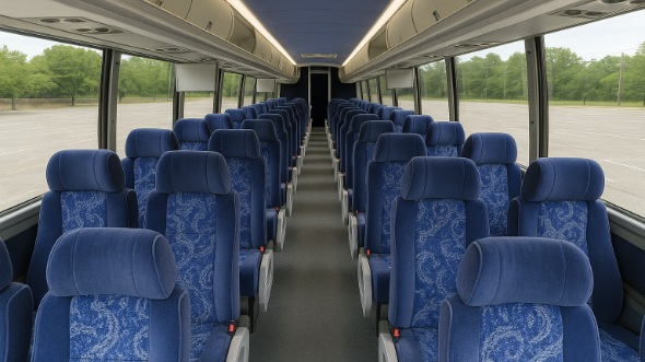 Interior of Charter Bus Company Beaumont's 40 Passenger Charter Bus in Beaumont