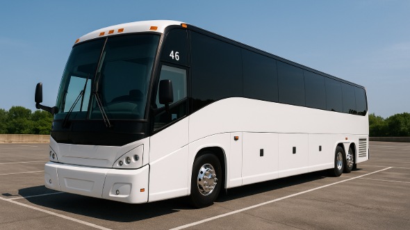 Exterior of Charter Bus Company Port Arthur's 40 Passenger Party Bus in Port Arthur
