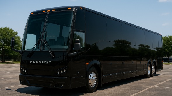 Exterior of Charter Bus Company Beaumont's 44 Passenger Charter Bus in Beaumont