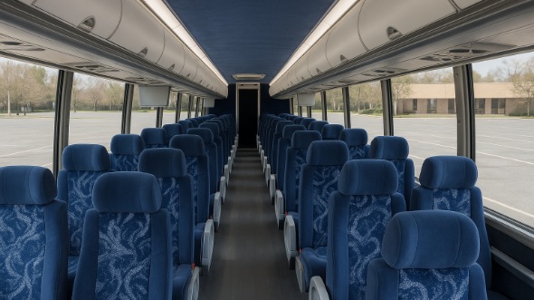 Interior of Charter Bus Company Beaumont's 44 Passenger Charter Bus in Beaumont