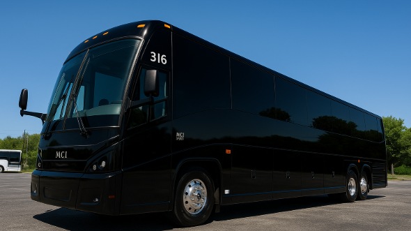 Exterior of Charter Bus Company Beaumont's 45 Passenger Charter Bus in Beaumont