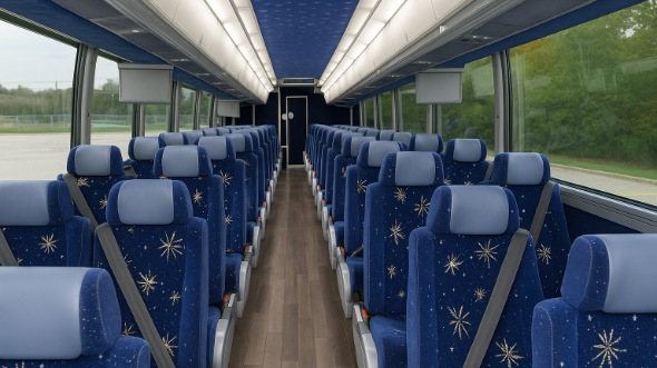 Interior of Charter Bus Company Beaumont's 45 Passenger Charter Bus in Beaumont