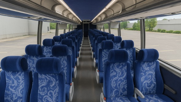 Interior of Charter Bus Company Beaumont's 54 Passenger Charter Bus in Beaumont