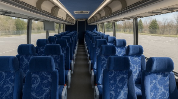 Interior of Charter Bus Company Beaumont's 56 Passenger Charter Bus in Beaumont