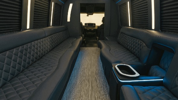 beaumont 28 passenger party bus interior