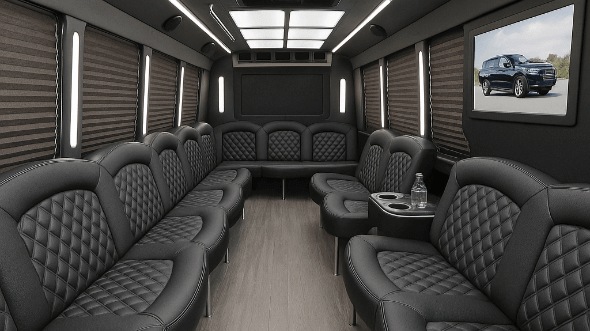 beaumont 40 passenger party bus interior